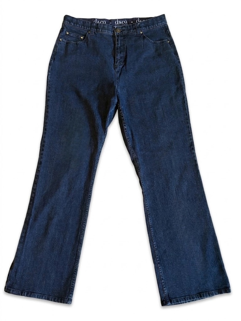 Denim & Co. Size 14 Bootcut Dark Wash Denim Jeans